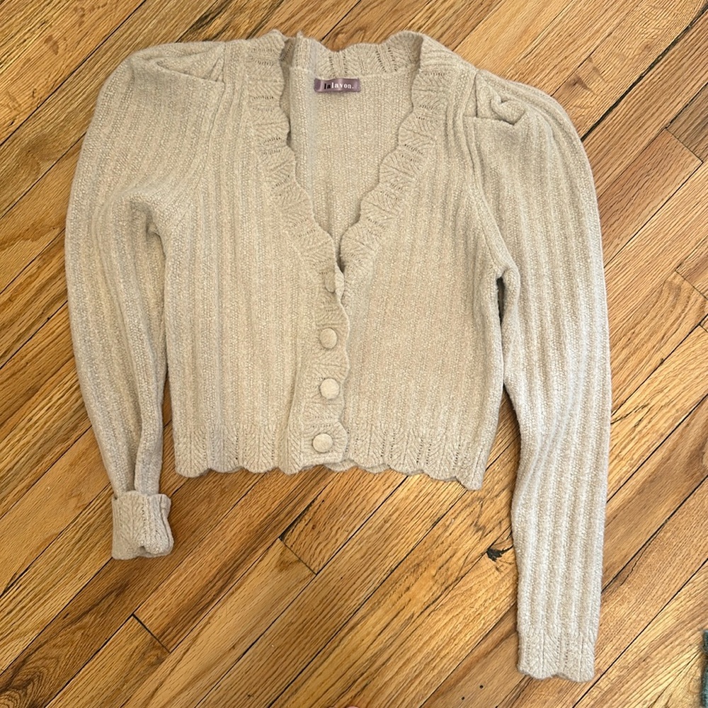 Puff sleeve cardigan